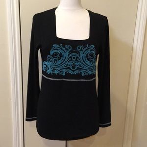 Women’s Dolcezza Black Long Sleeve Top Size S